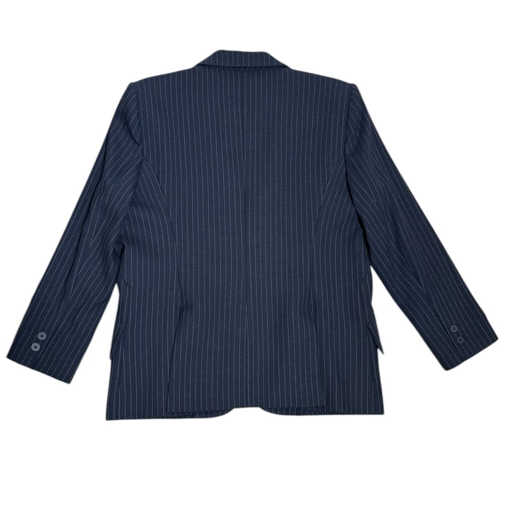 L'Agence Chamberlain Blue Pinstripe Blazer Single Button Tailored Fit Size‎ 12 - Picture 4 of 10